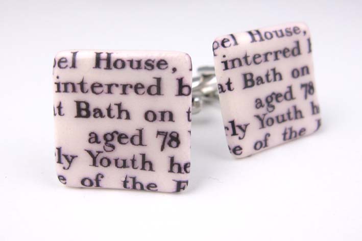 Bath Abbey Tombstone cufflinks